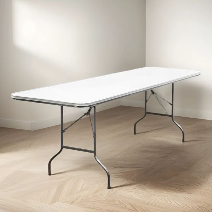 Mesa plegable rectangular para seis personas